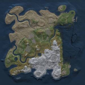 Thumbnail Rust Map: Procedural Map, Size: 3750, Seed: 856232568, 14 Monuments