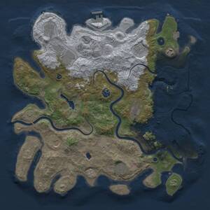 Thumbnail Rust Map: Procedural Map, Size: 4100, Seed: 70825, 16 Monuments