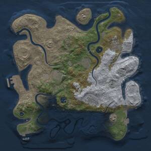 Thumbnail Rust Map: Procedural Map, Size: 3500, Seed: 292197204, 15 Monuments