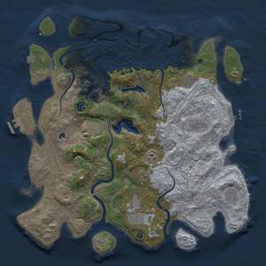 Thumbnail Rust Map: Procedural Map, Size: 4250, Seed: 1373114933, 16 Monuments