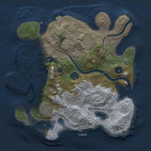 Thumbnail Rust Map: Procedural Map, Size: 3000, Seed: 678004854, 11 Monuments