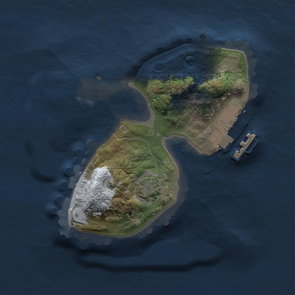 Rust Map: Procedural Map, Size: 1500, Seed: 1209852, 3 Monuments