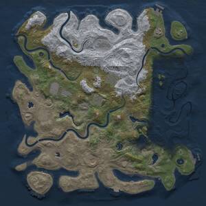 Thumbnail Rust Map: Procedural Map, Size: 4500, Seed: 2013080325, 15 Monuments