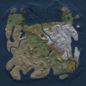 Thumbnail Rust Map: Procedural Map, Size: 4250, Seed: 555022208, 17 Monuments