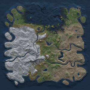 Thumbnail Rust Map: Procedural Map, Size: 5000, Seed: 264323223, 17 Monuments