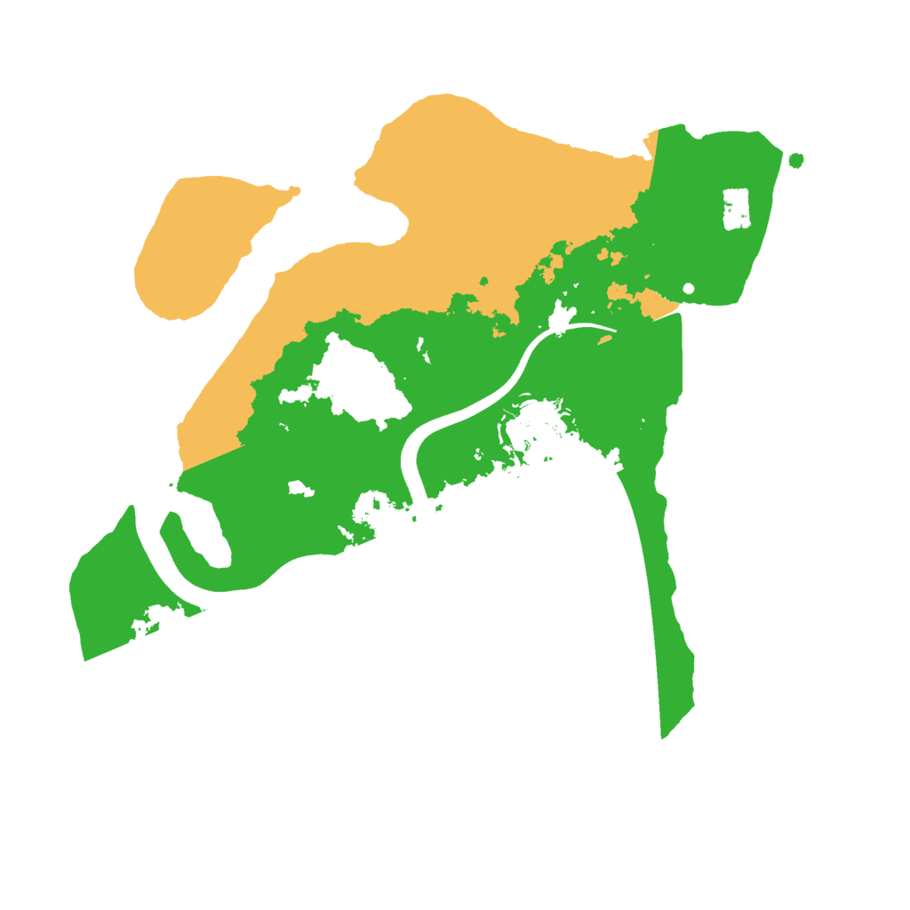 Biome Rust Map: Procedural Map, Size: 2400, Seed: 768530103