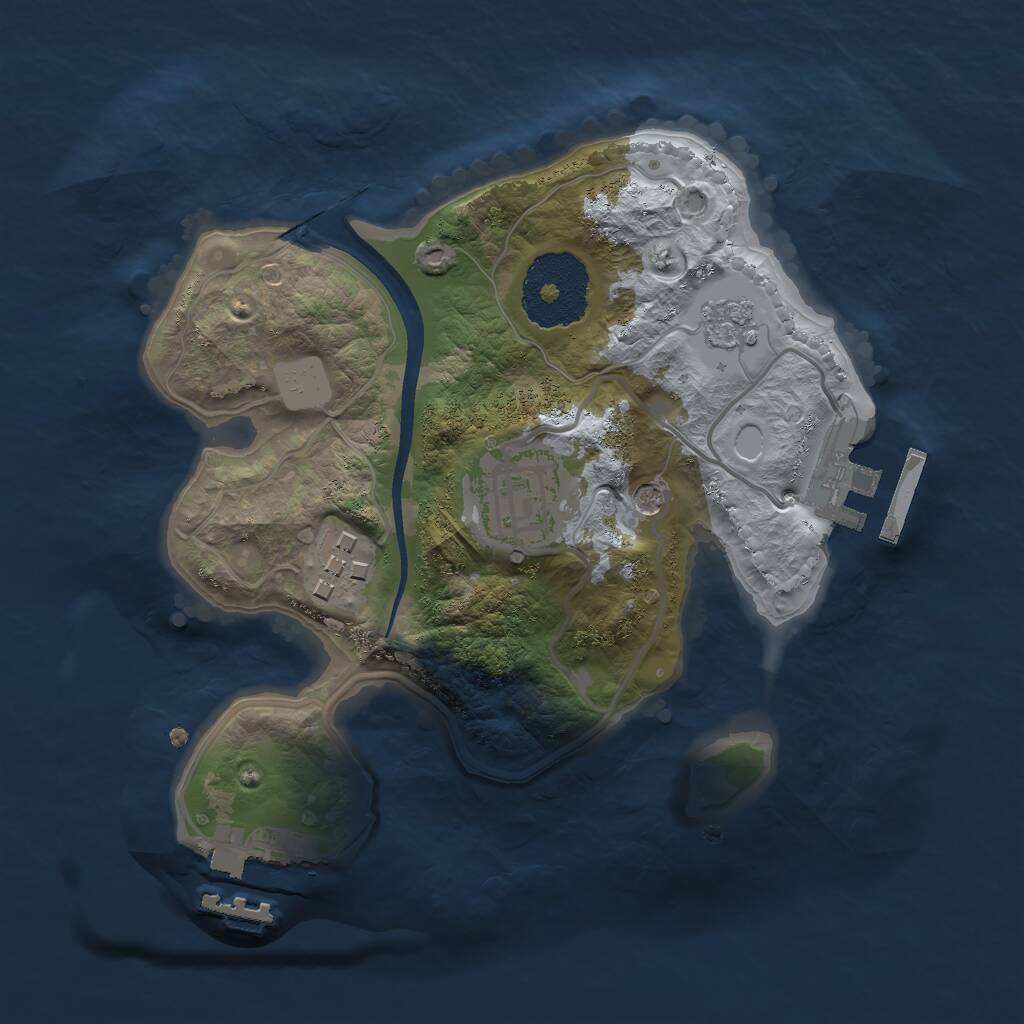 Rust Map: Procedural Map, Size: 2150, Seed: 102, 7 Monuments