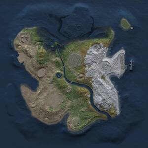 Thumbnail Rust Map: Procedural Map, Size: 2500, Seed: 1488482263, 9 Monuments