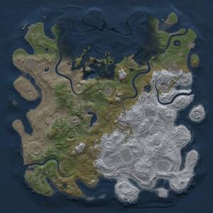 Thumbnail Rust Map: Procedural Map, Size: 4500, Seed: 245628932, 17 Monuments