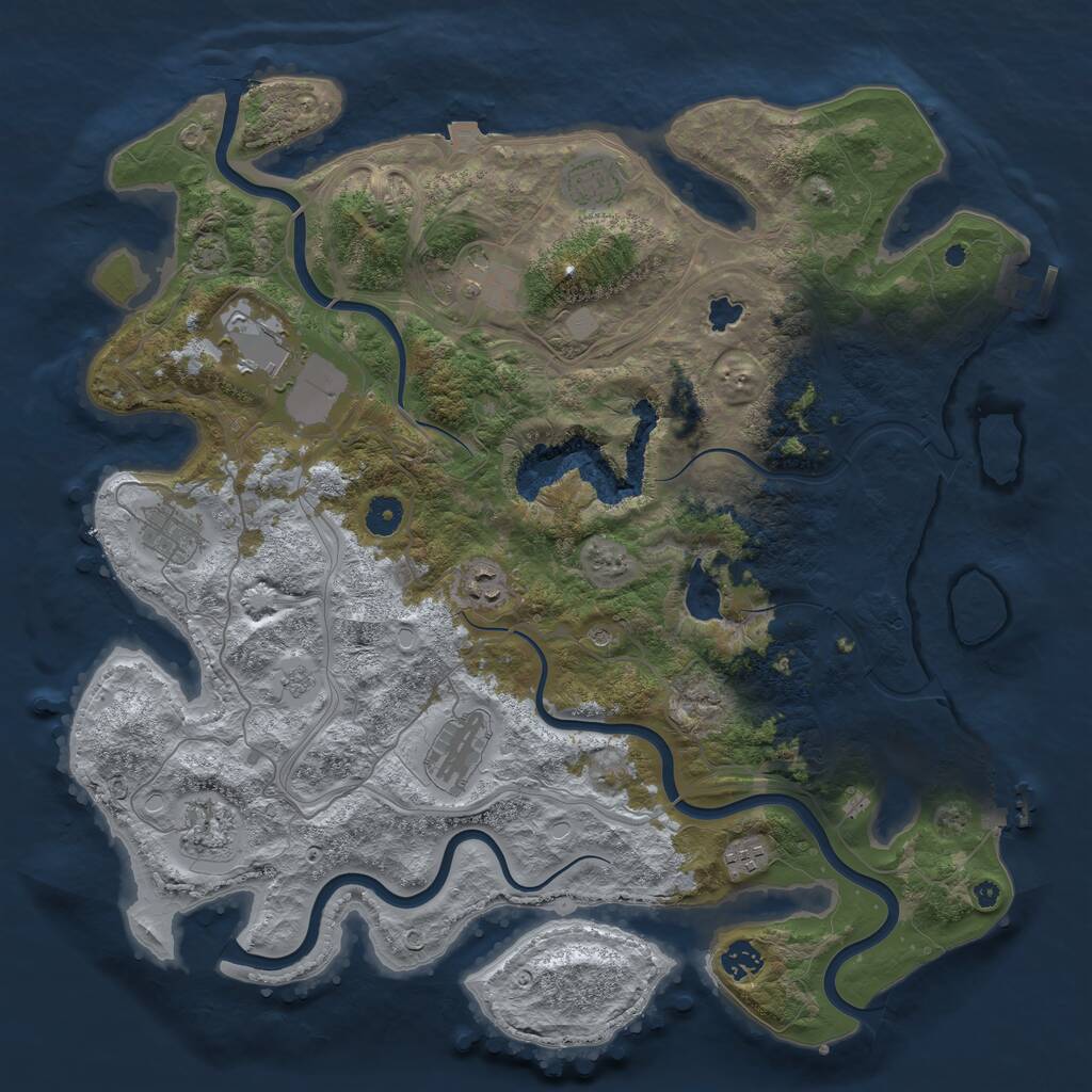 Rust Map: Procedural Map, Size: 4250, Seed: 290115492, 15 Monuments