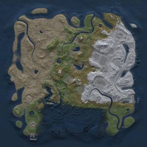 Thumbnail Rust Map: Procedural Map, Size: 4500, Seed: 1516369612, 17 Monuments