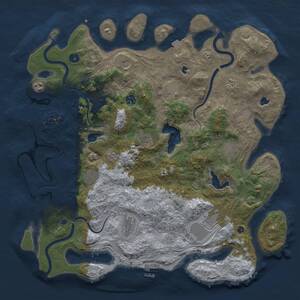 Thumbnail Rust Map: Procedural Map, Size: 4500, Seed: 1557663158, 17 Monuments