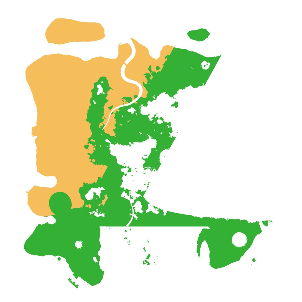 Biome Rust Map: Procedural Map, Size: 3600, Seed: 7825