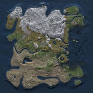 Thumbnail Rust Map: Procedural Map, Size: 4000, Seed: 1019315550, 15 Monuments