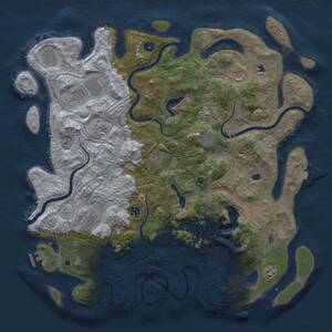 Thumbnail Rust Map: Procedural Map, Size: 4800, Seed: 2048, 17 Monuments