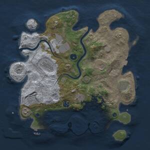 Thumbnail Rust Map: Procedural Map, Size: 3500, Seed: 1509387151, 14 Monuments