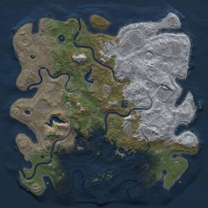 Thumbnail Rust Map: Procedural Map, Size: 4500, Seed: 1790216927, 17 Monuments