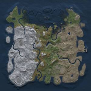 Thumbnail Rust Map: Procedural Map, Size: 4500, Seed: 550754416, 15 Monuments