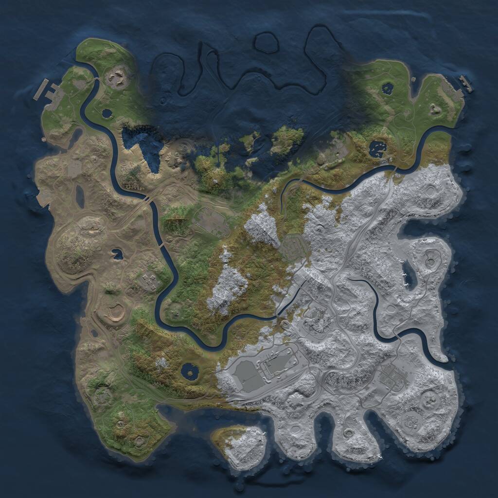 Rust Map: Procedural Map, Size: 4250, Seed: 1645871755, 16 Monuments