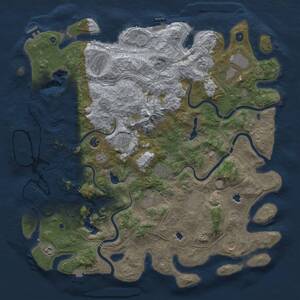 Thumbnail Rust Map: Procedural Map, Size: 5000, Seed: 590917705, 17 Monuments