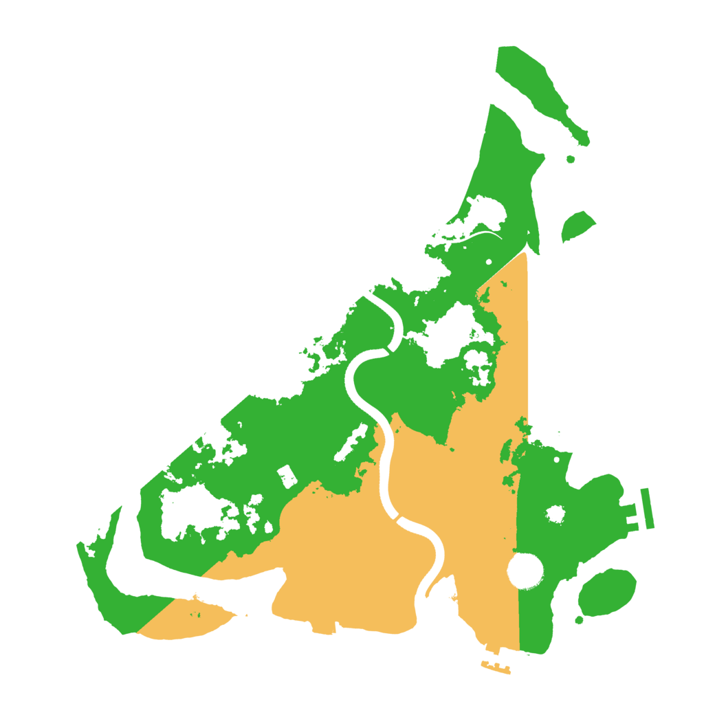 Biome Rust Map: Procedural Map, Size: 3500, Seed: 17072