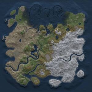 Thumbnail Rust Map: Procedural Map, Size: 4200, Seed: 935467, 17 Monuments