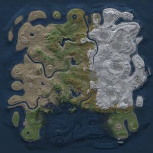 Thumbnail Rust Map: Procedural Map, Size: 4500, Seed: 1078194189, 16 Monuments