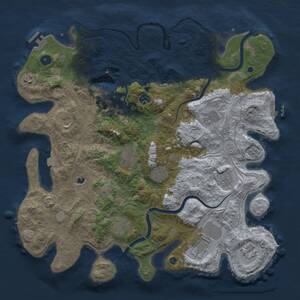 Thumbnail Rust Map: Procedural Map, Size: 4250, Seed: 456456456, 17 Monuments