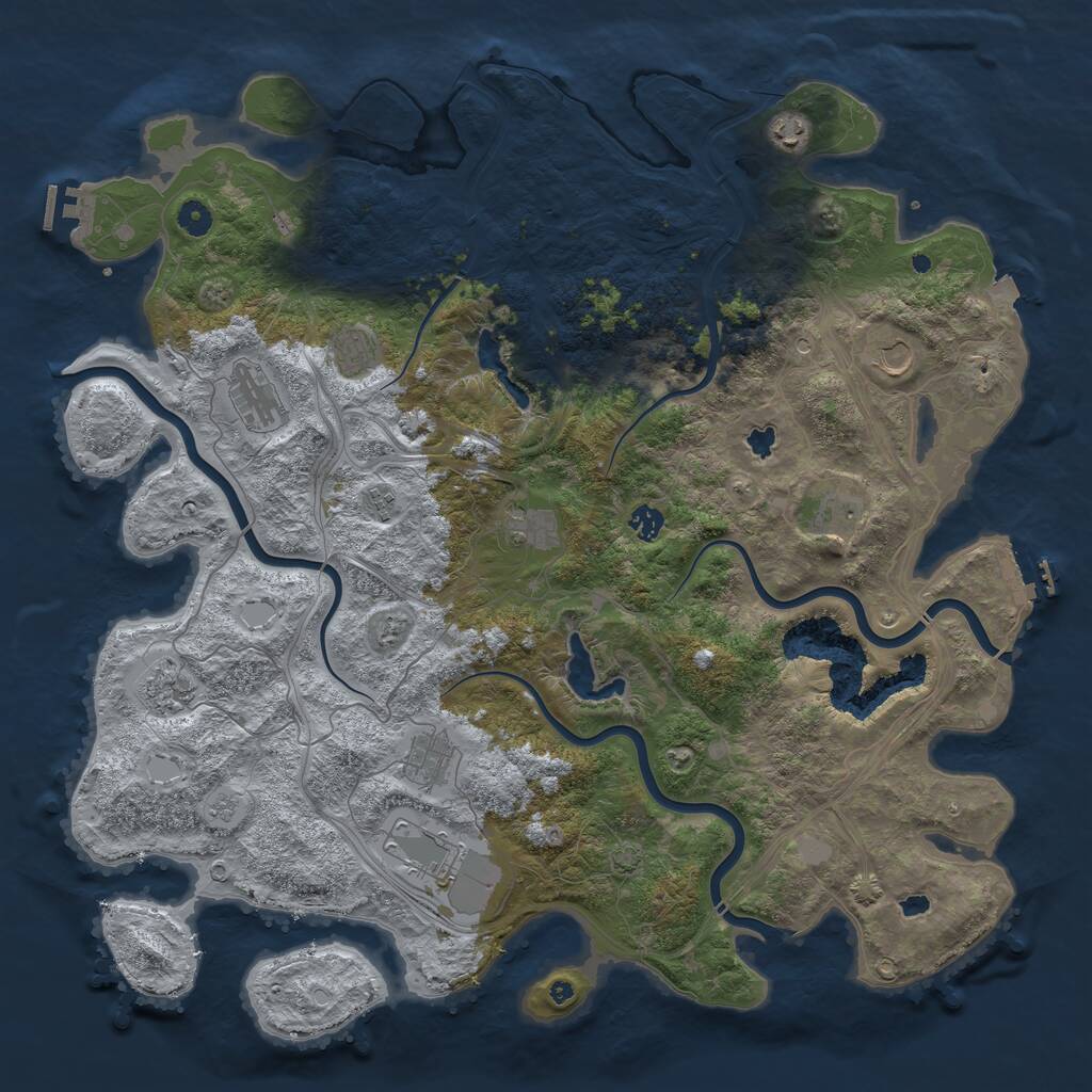 Rust Map: Procedural Map, Size: 4800, Seed: 20250807, 17 Monuments
