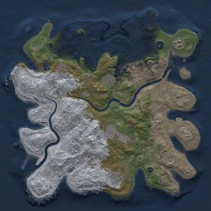 Thumbnail Rust Map: Procedural Map, Size: 3788, Seed: 1075161297, 15 Monuments