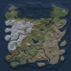 Thumbnail Rust Map: Procedural Map, Size: 4500, Seed: 1778366322, 16 Monuments