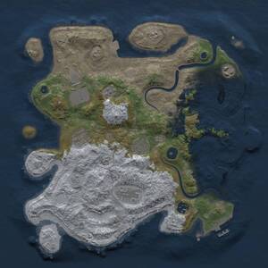 Thumbnail Rust Map: Procedural Map, Size: 3500, Seed: 1054485898, 13 Monuments