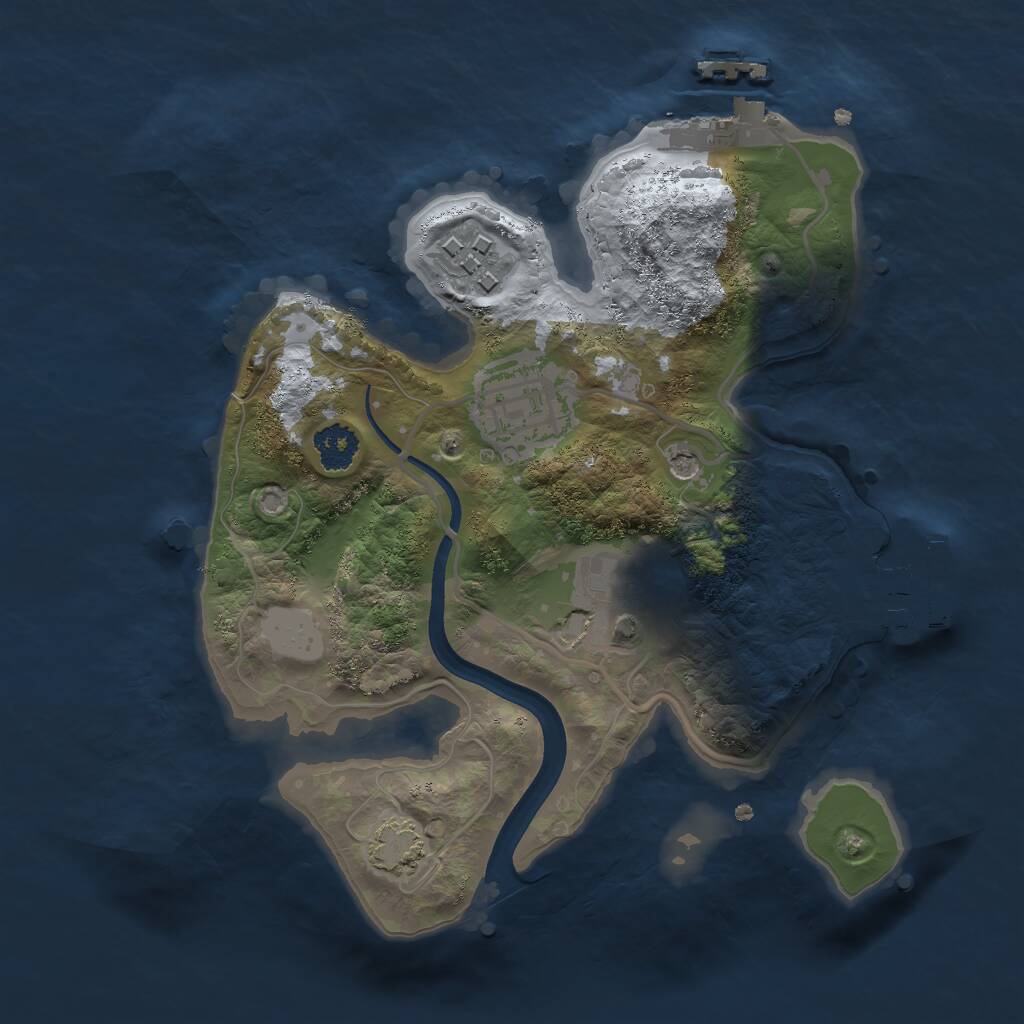 Rust Map: Procedural Map, Size: 2300, Seed: 189912643, 8 Monuments