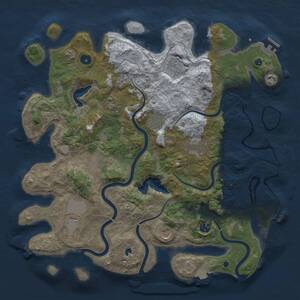 Thumbnail Rust Map: Procedural Map, Size: 4200, Seed: 319072370, 16 Monuments
