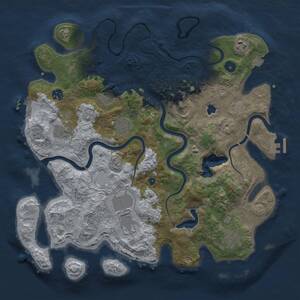 Thumbnail Rust Map: Procedural Map, Size: 4000, Seed: 139071687, 15 Monuments