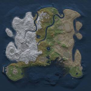 Thumbnail Rust Map: Procedural Map, Size: 3500, Seed: 1524732714, 15 Monuments