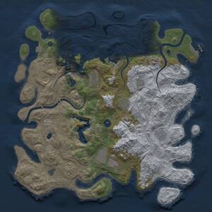 Thumbnail Rust Map: Procedural Map, Size: 4250, Seed: 2009126892, 15 Monuments