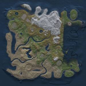 Thumbnail Rust Map: Procedural Map, Size: 4001, Seed: 13485931, 15 Monuments