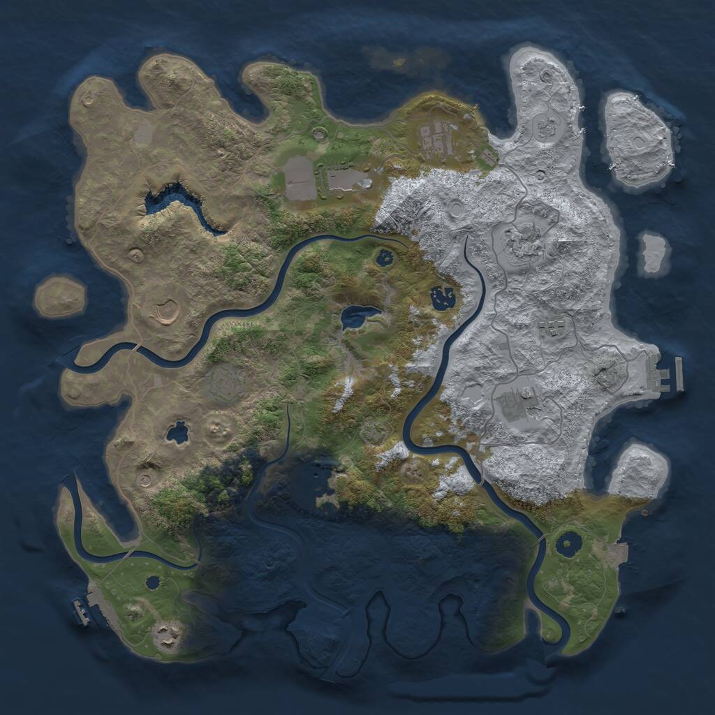 Rust Map: Procedural Map, Size: 4220, Seed: 4255658, 16 Monuments