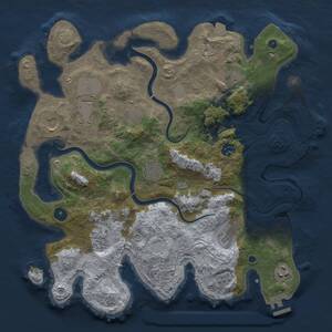 Thumbnail Rust Map: Procedural Map, Size: 3750, Seed: 1354172002, 16 Monuments