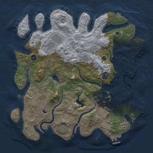 Thumbnail Rust Map: Procedural Map, Size: 4000, Seed: 2103276591, 15 Monuments