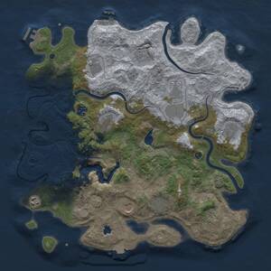 Thumbnail Rust Map: Procedural Map, Size: 4000, Seed: 1560, 17 Monuments