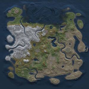 Thumbnail Rust Map: Procedural Map, Size: 4500, Seed: 966006, 16 Monuments