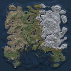 Thumbnail Rust Map: Procedural Map, Size: 4750, Seed: 623465322, 17 Monuments