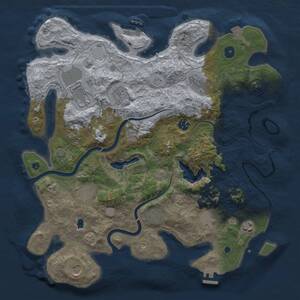 Thumbnail Rust Map: Procedural Map, Size: 4000, Seed: 359728139, 17 Monuments