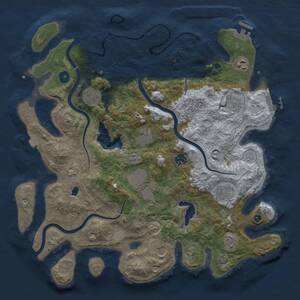 Thumbnail Rust Map: Procedural Map, Size: 4000, Seed: 26690, 15 Monuments