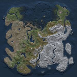 Thumbnail Rust Map: Procedural Map, Size: 4500, Seed: 618361133, 16 Monuments