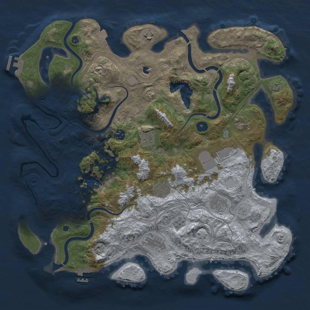 Rust Map: Procedural Map, Size: 4250, Seed: 8072025, 15 Monuments