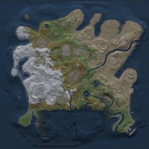 Thumbnail Rust Map: Procedural Map, Size: 3500, Seed: 930270, 15 Monuments