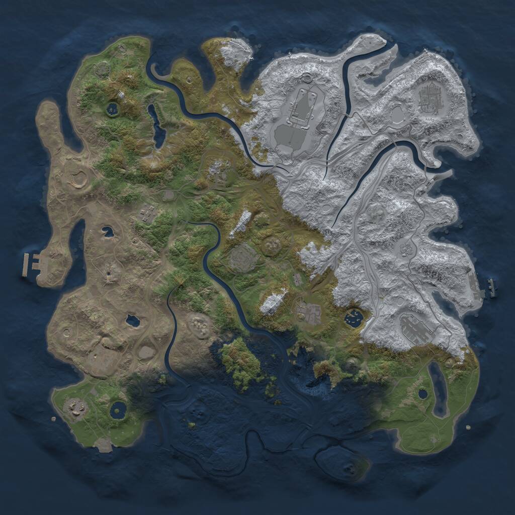Rust Map: Procedural Map, Size: 4500, Seed: 745120000, 17 Monuments